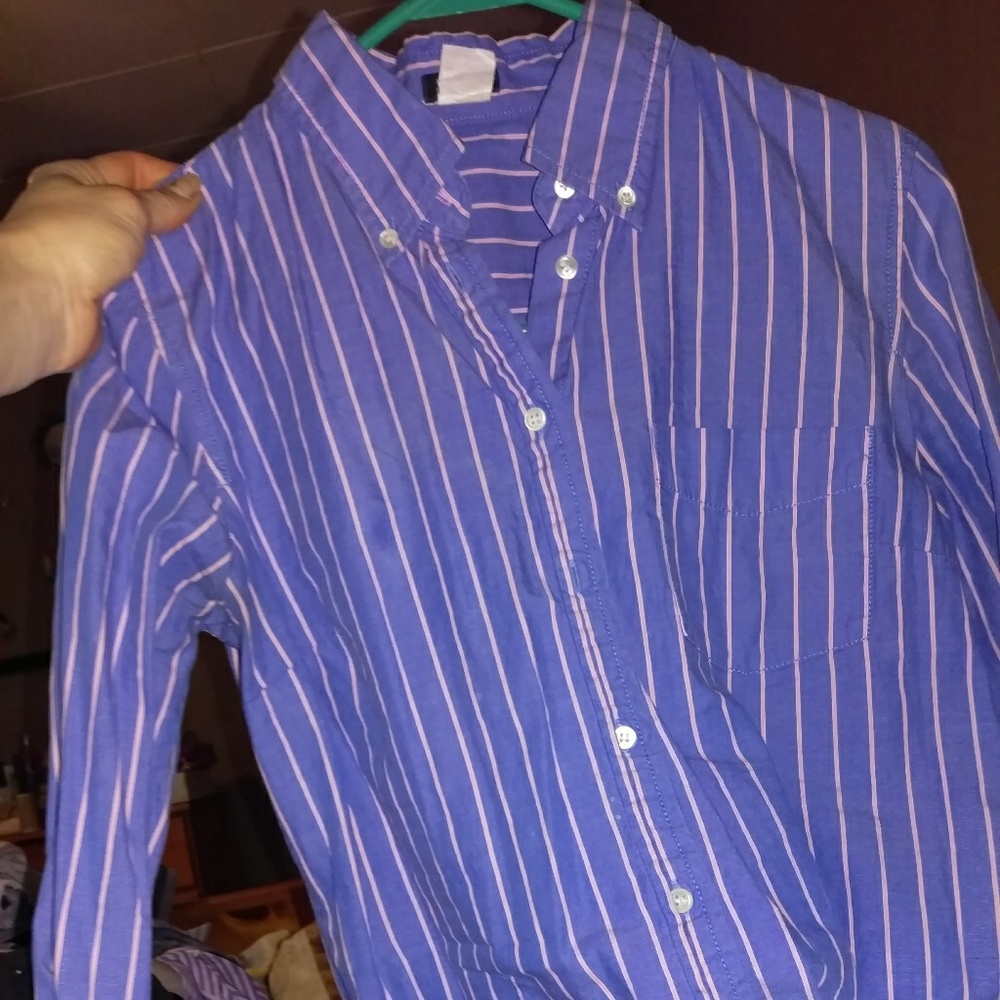 Striped button down